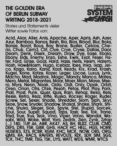 SYSTEM SMASH —  the golden era of Berlin subway writing 2018–2021 /vorbestellen